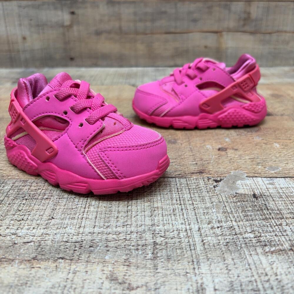 Nike Huarache Run Shoes toddler Size 5C 21 Pink Mesh Sneaker Athletic 704956-607